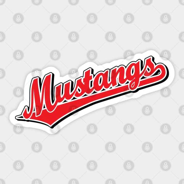 Mustangs "tail" Sticker by Illustratorator